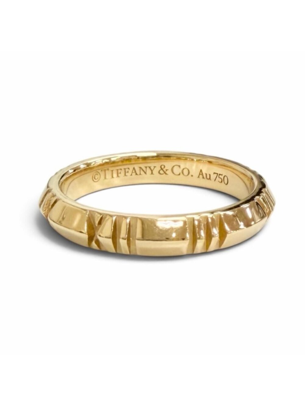 Tiffany & Co Atlas Closed Ring 750 18k Yellow Gold